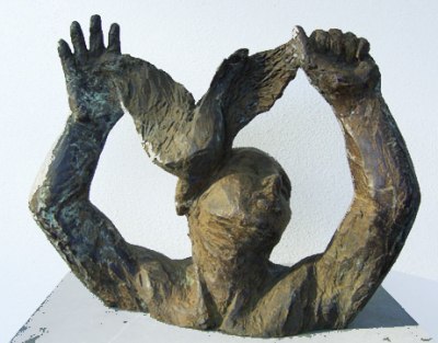 Fuister, brons, hoog 30 cm, 2006, Katri Schweitzer