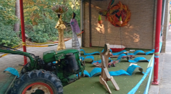 Installatie in het Bosbad in Leersum, julie 2026