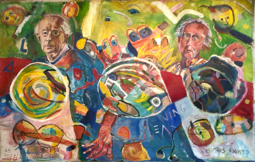 Ik vorder / trias politica, schilderij van Roeland Schweitzer